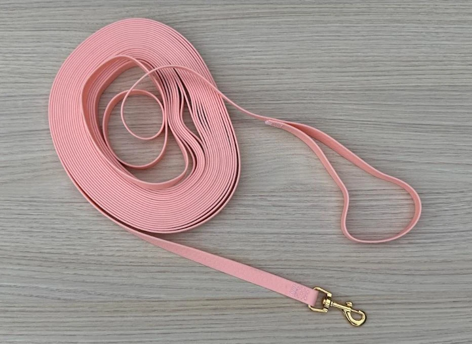 Longe 12M, en biothane hexa impermeable, ligera y resistente [rosa pálido] – photo 2